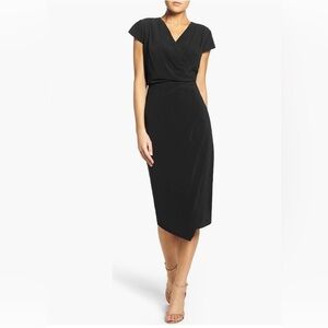 Chelsea28 Faux Wrap Jersey Midi Dress